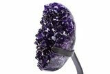 Amethyst Geode With Metal Stand - Uruguay #306867-2